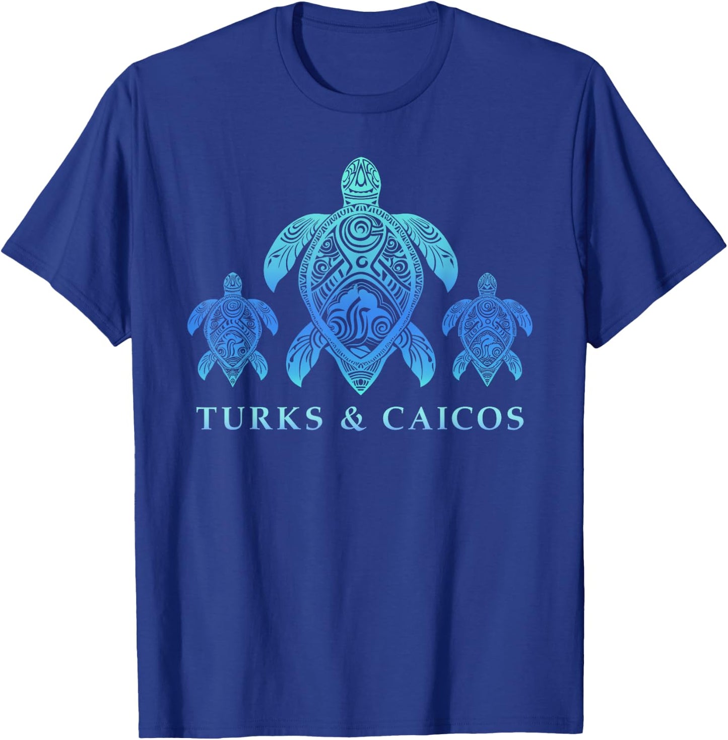 Turks & Caicos Tribal Green and Hawksbill Turtles Unity T-Shirt - T-Shirt | Royal