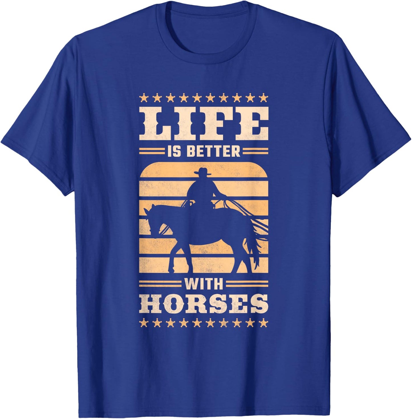 Life Is Better With Horses T-Shirt - T-Shirt | Royal