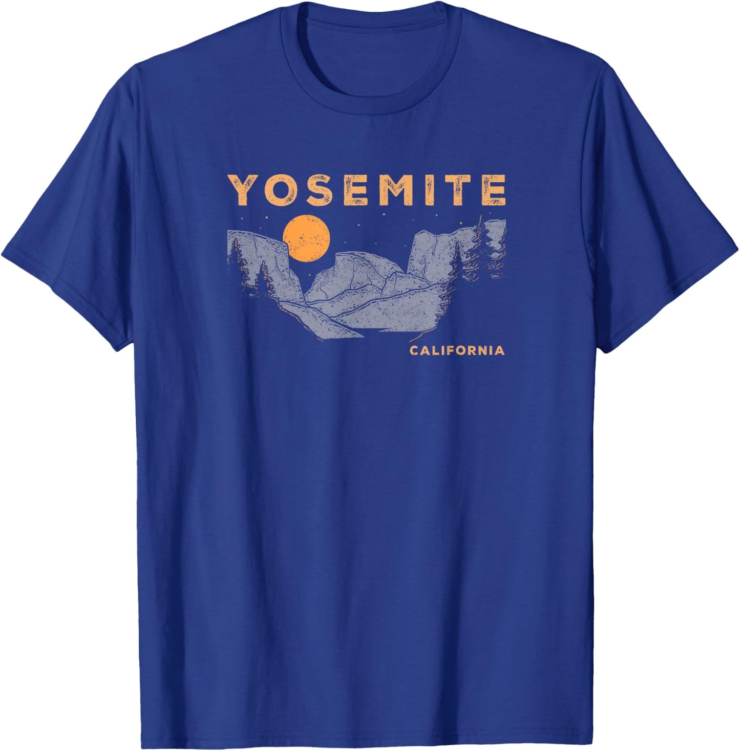 Vintage Yosemite Half-Dome National Park Retro T-Shirt - T-Shirt | Royal
