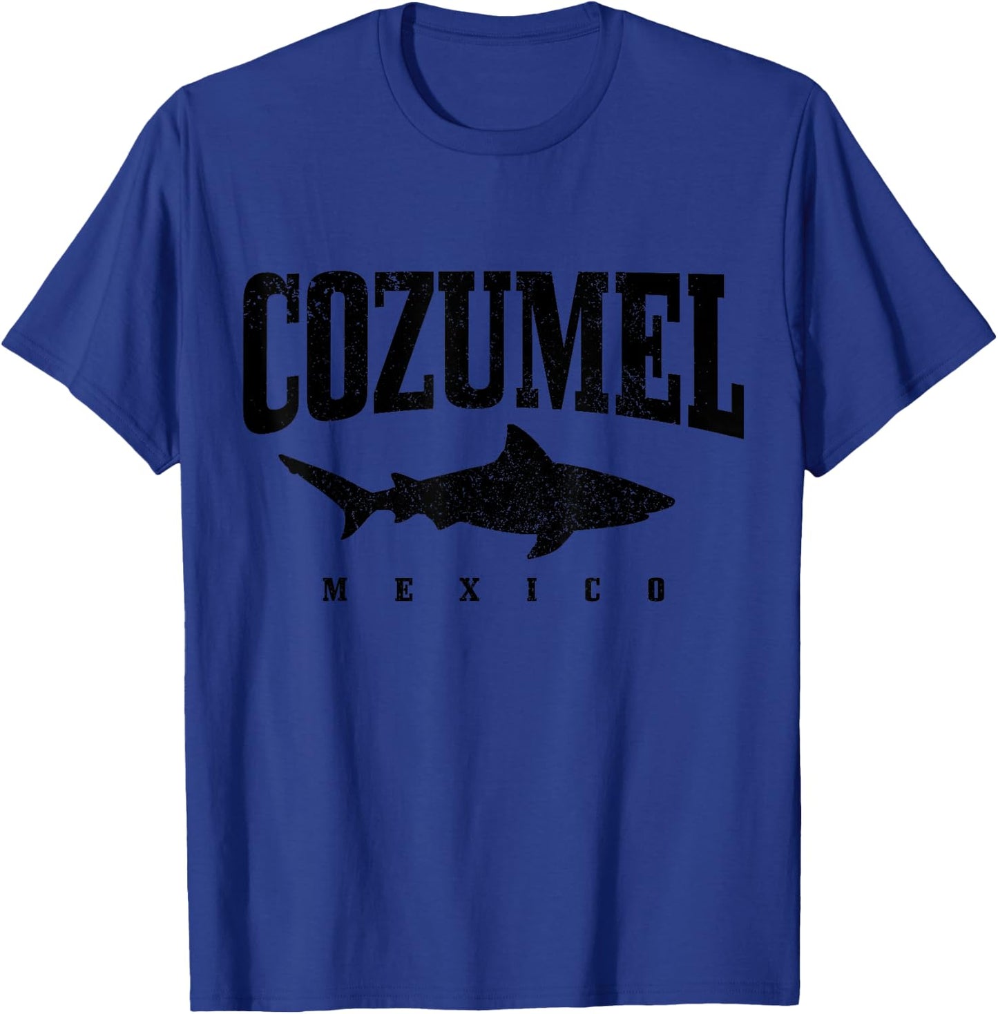 Cozumel Beach Mexico Diving Sharks Vintage T-Shirt - T-Shirt | Royal