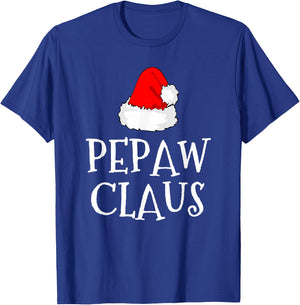 Pepaw Claus Christmas Santa's Pajama Family Matching T-Shirt - T-Shirt | Royal