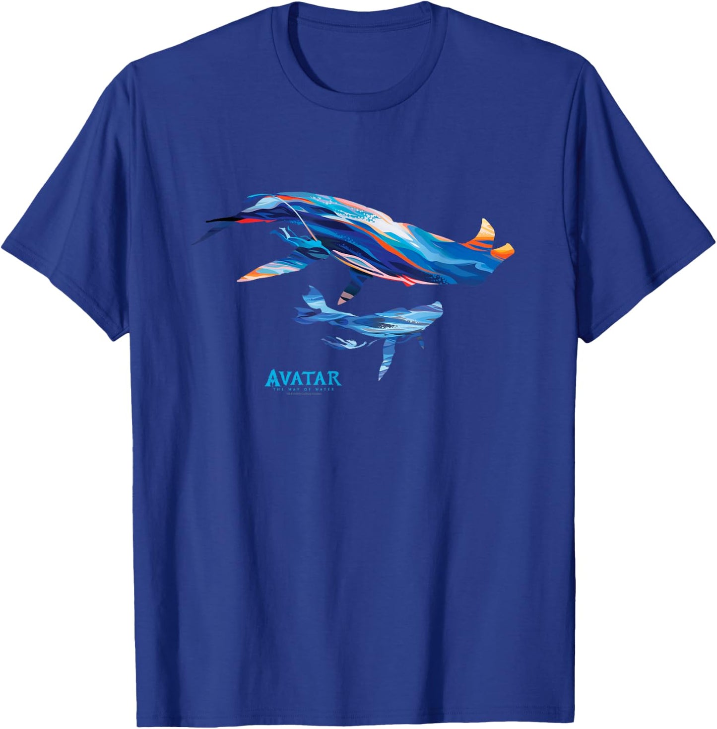Avatar: The Way of Water Tulkun Mother and Calf Illustrated T-Shirt - T-Shirt | Royal
