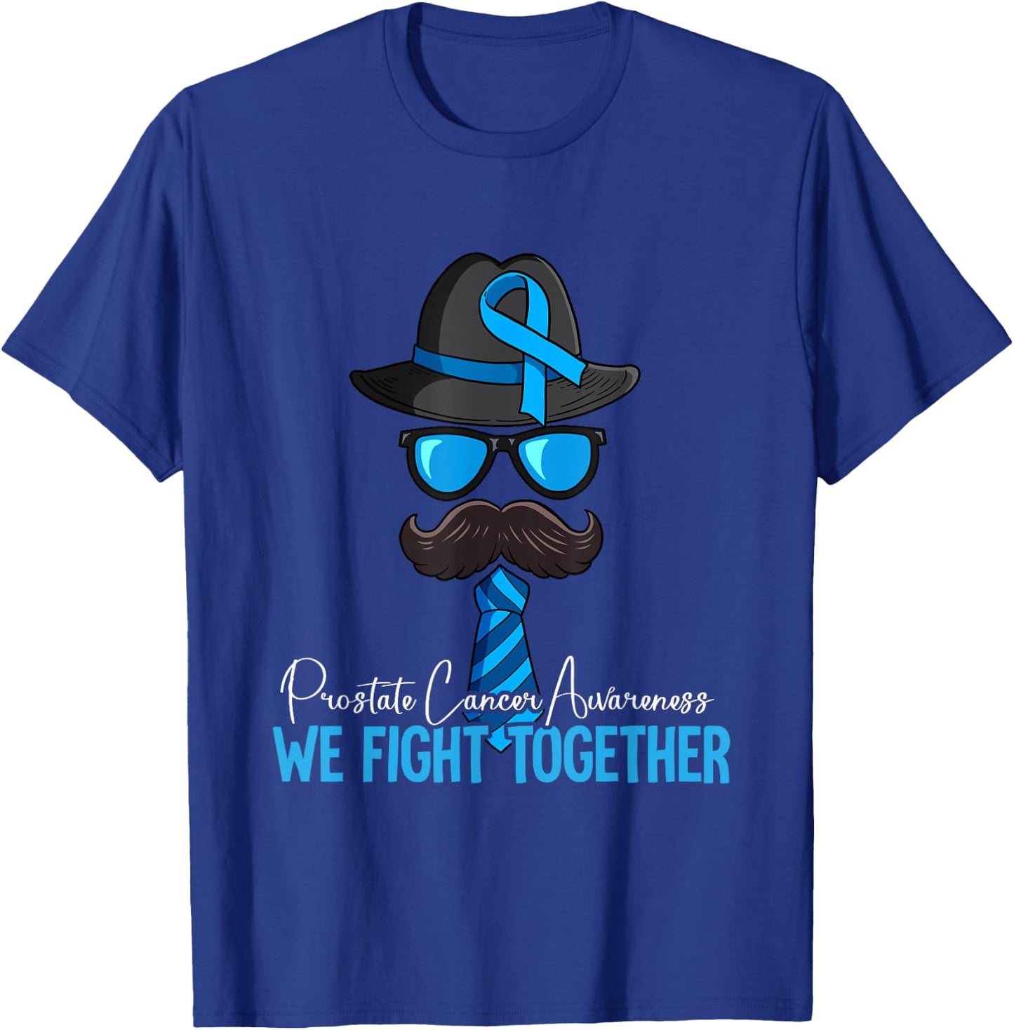 Prostate Cancer Awareness Gift Prostate Cancer Awareness -Adults, -Kids Black Short Sleeve Classic Fit U-Neck T-Shirt - T-Shirt | Royal