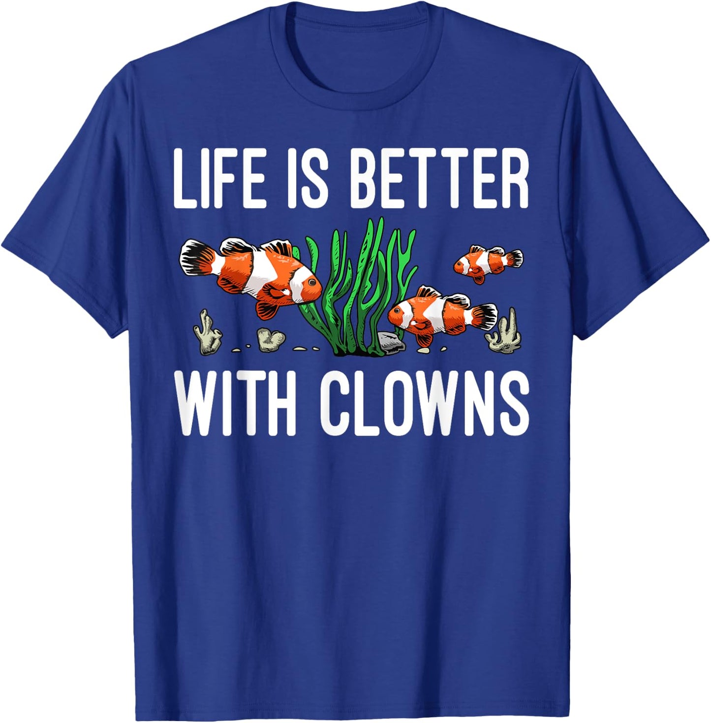 Cute Love Ocean Animals Fish Tank Humor Designs Funny Aquarium Clown Fish Gift Women Fish Lovers T-Shirt - T-Shirt | Royal