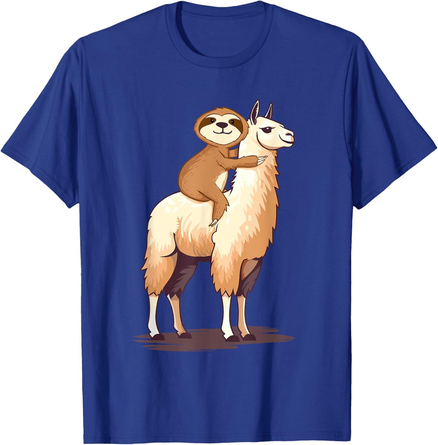 Riding Sloth - Wildlife Llama Animal Nature Lover Zookeeper T-Shirt - T-Shirt | Royal