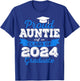 Super Proud Auntie of 2024 Graduate Awesome Family College T-Shirt - T-Shirt | Royal