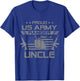 Proud US Army Ranger Uncle Flag American USA Military T-Shirt - T-Shirt | Royal