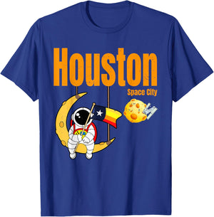 Houston Space City Astronaut T-Shirt - T-Shirt | Royal
