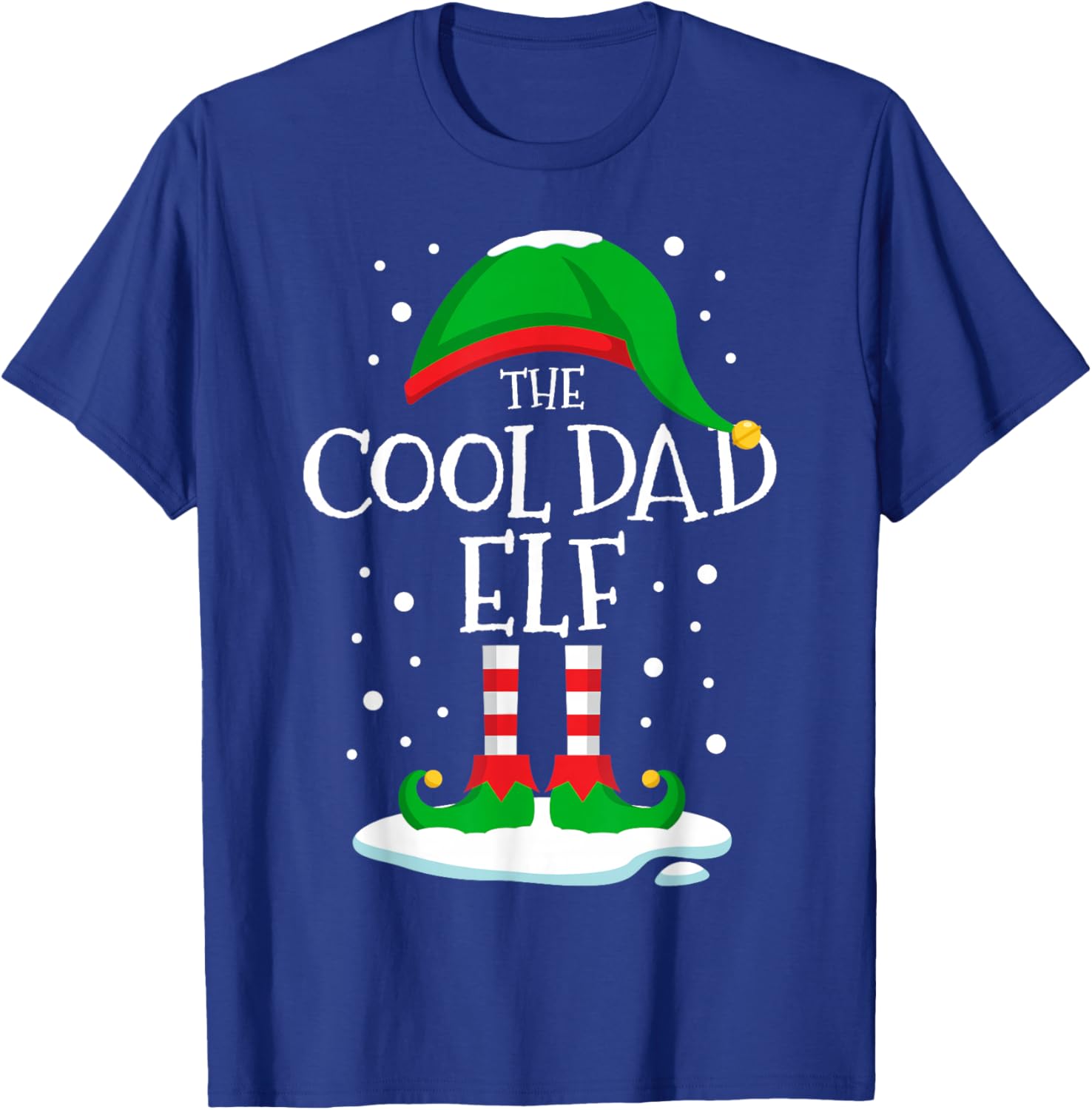 The Cool Dad Elf Christmas Family Matching Xmas Daddy Funny T-Shirt - T-Shirt | Royal
