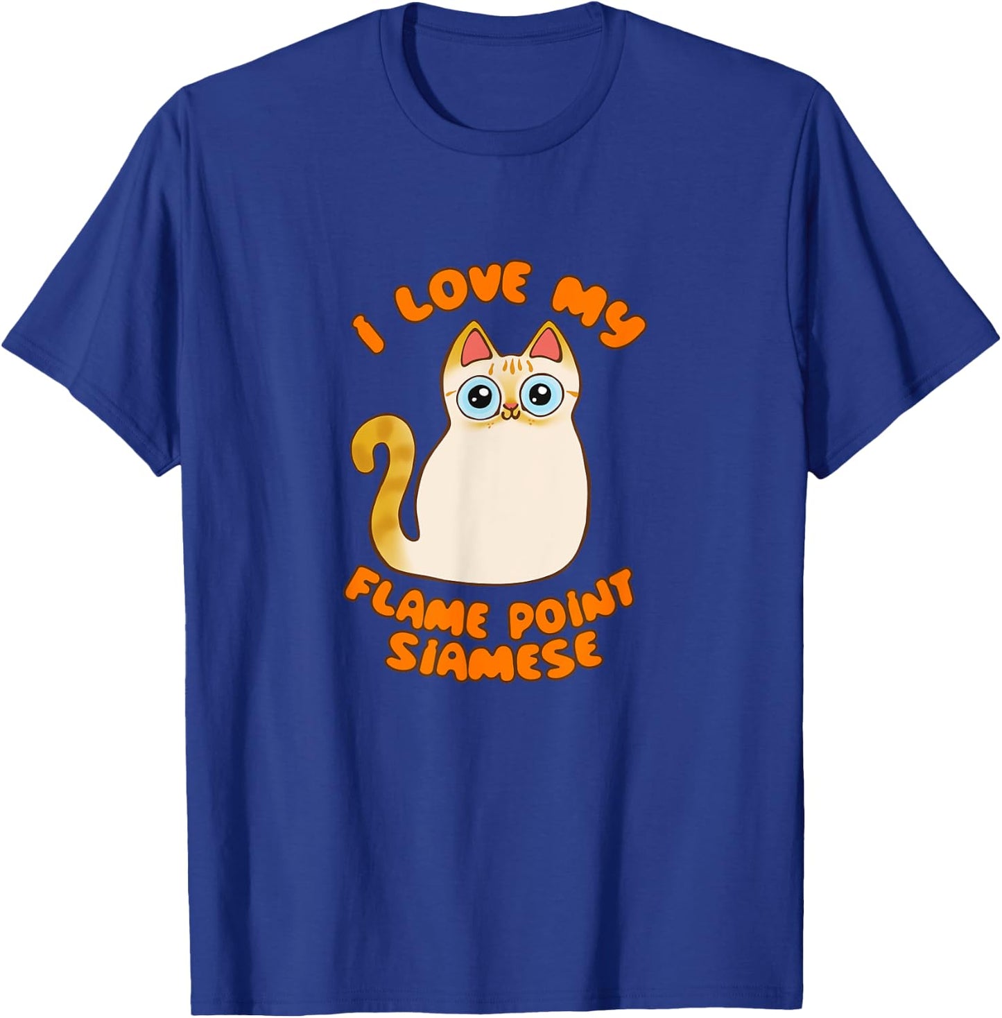 I Love My Flame Point Siamese Cat Cute Cartoon Kitty Kawaii Women Kids T-Shirt - T-Shirt | Royal
