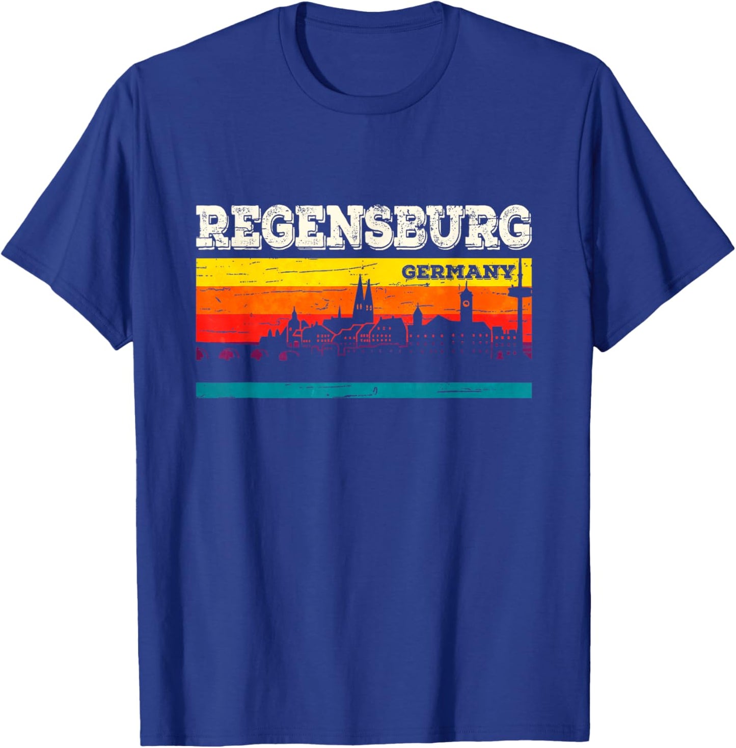 Regensburg Skyline Funny Regensburger Germany T-Shirt - T-Shirt | Royal