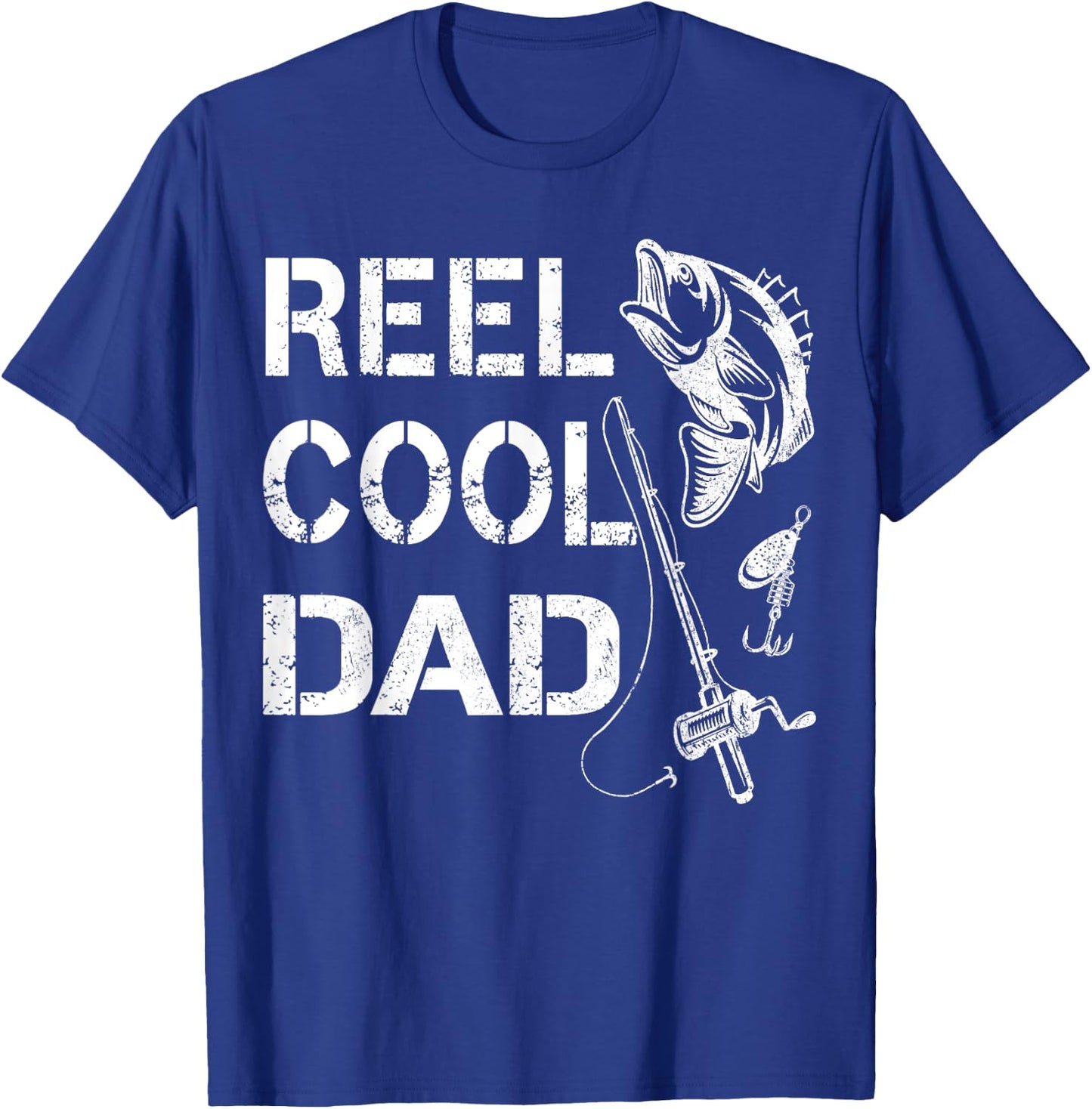Reel Cool Dad Fishing Daddy Father's Day Gift Shirt T-Shirt - T-Shirt | Royal