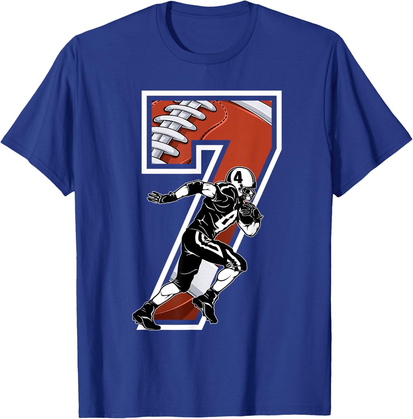 I'm 7 Years Old Football Player 7th Birthday Boys Kids T-Shirt - T-Shirt | Royal