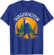 Washington US State Bigfoot Sasquatch T-Shirt - T-Shirt | Royal