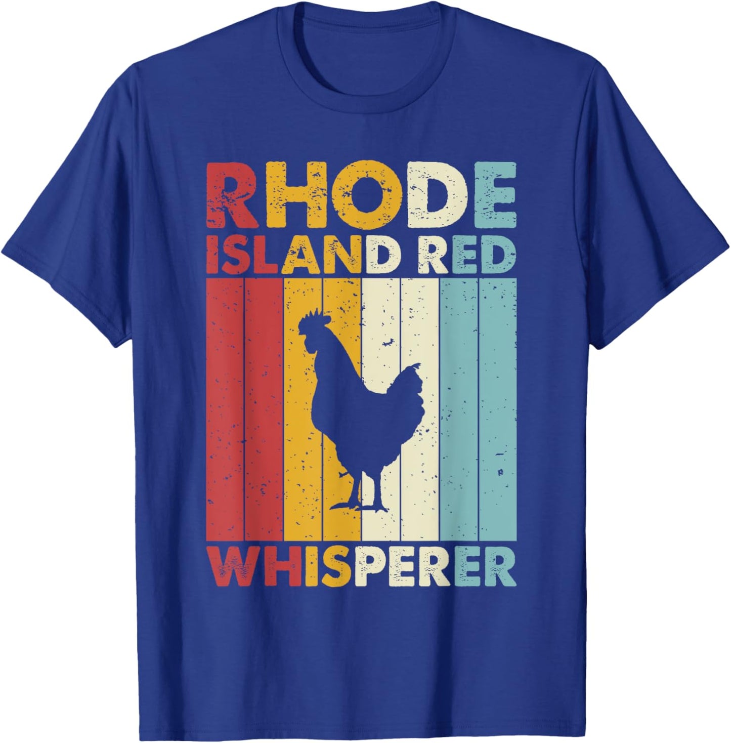 Chicken Dad Mom Whisperer - Farmer Vintage Rhode Island Red T-Shirt - T-Shirt | Royal