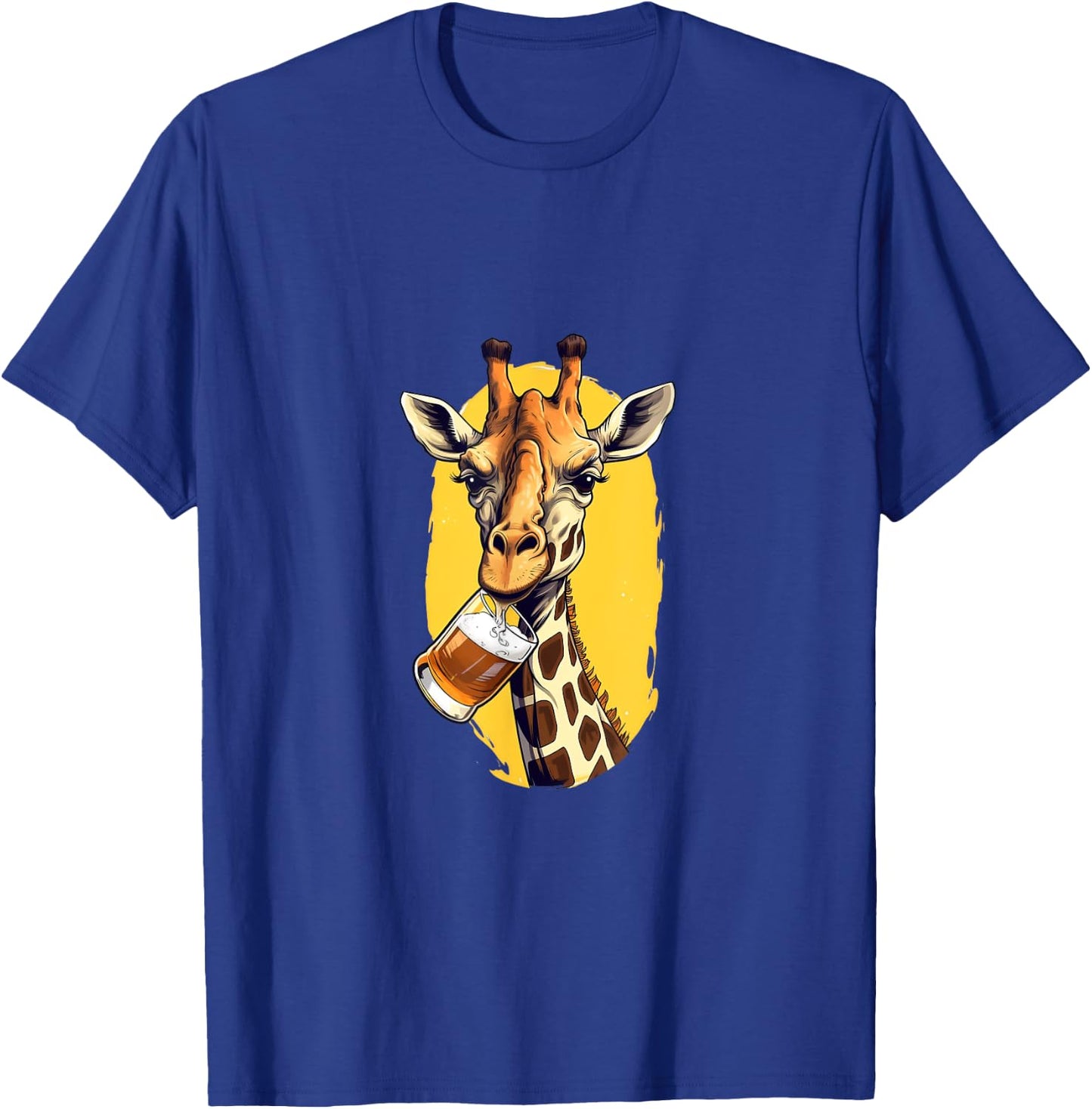 Giraffe Drinking Beer Funny Beer Drinker Safari Zoo Animal T-Shirt - T-Shirt | Royal