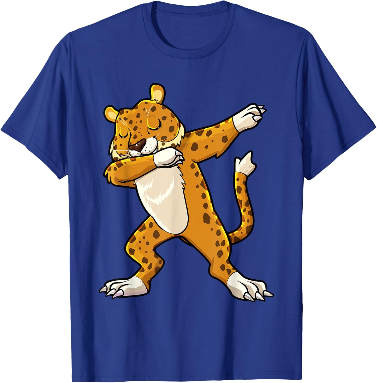 Dabbing Jaguar Safari Animal Cat Lover Men Women Kids T-Shirt - T-Shirt | Royal