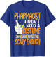 Pharmacy Technician Stud Pharmacist Halloween Costume T-Shirt - T-Shirt | Royal