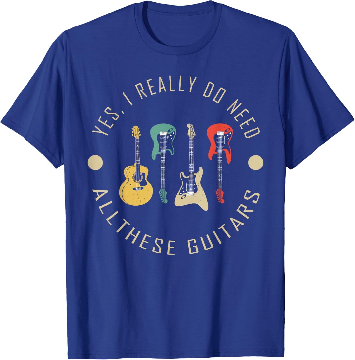 Funny Guitar Player Graphic and Men Guitarist T-Shirt - T-Shirt | Royal