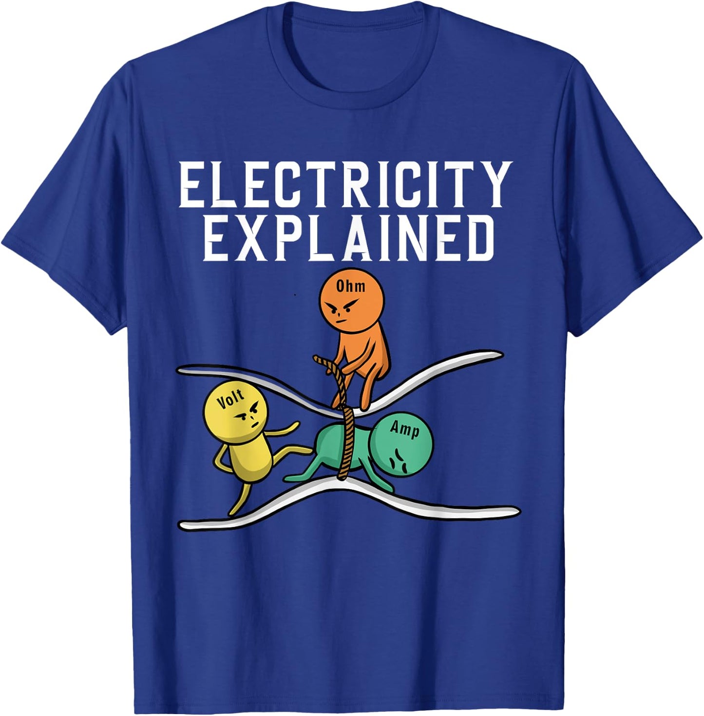 Funny Electrician Women Electricity Engineer Nerd T-Shirt - T-Shirt | Royal