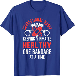 Correctional Nurse Nursing Correction Officer T-Shirt - T-Shirt | Royal