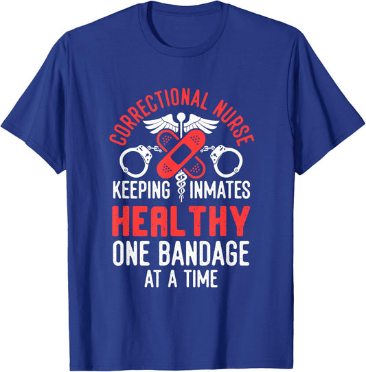 Correctional Nurse Nursing Correction Officer T-Shirt - T-Shirt | Royal