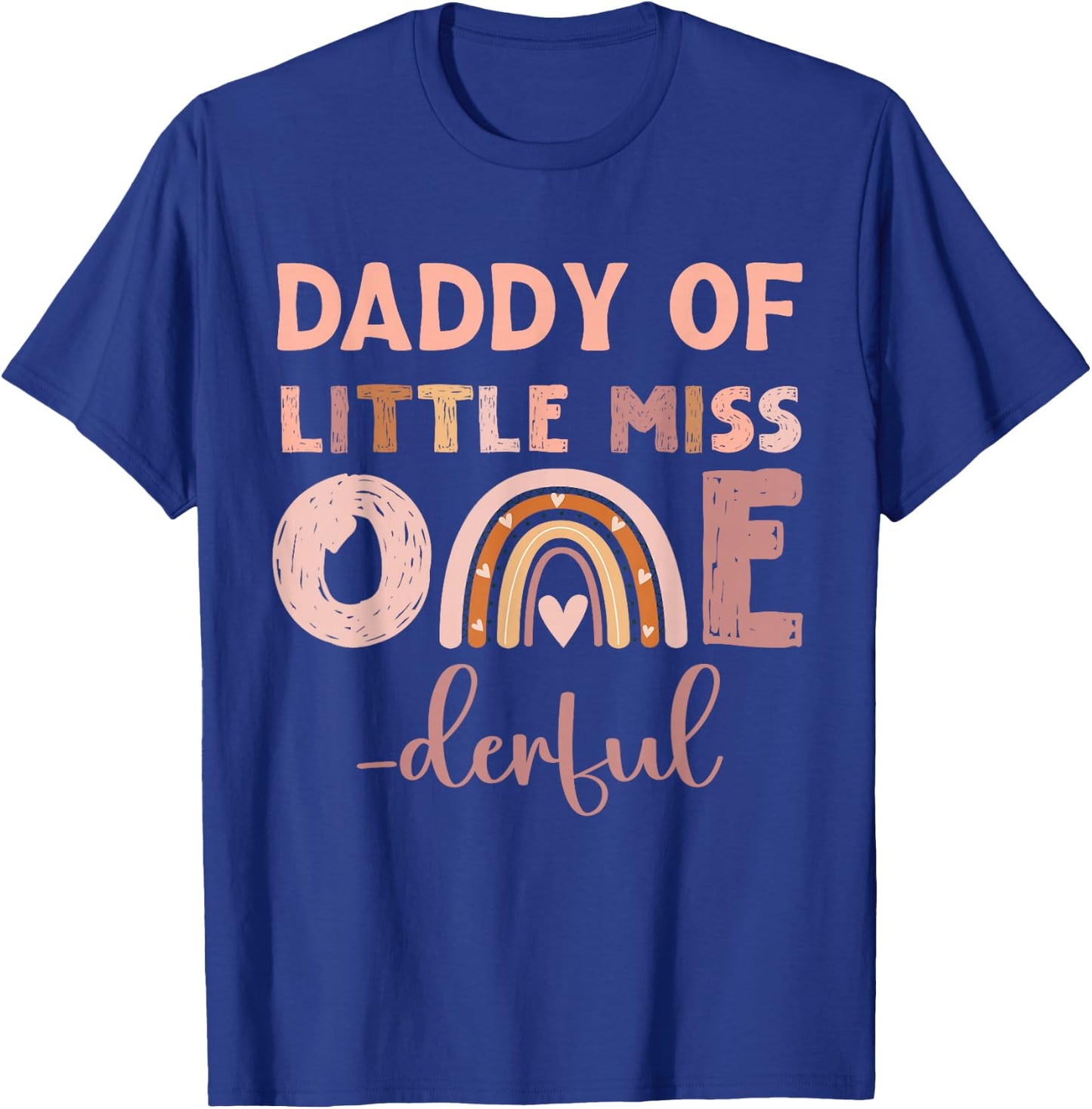 Boho Daddy of Miss Onederful 1st Birthday Girl Cute Small T-Shirt - T-Shirt | Royal