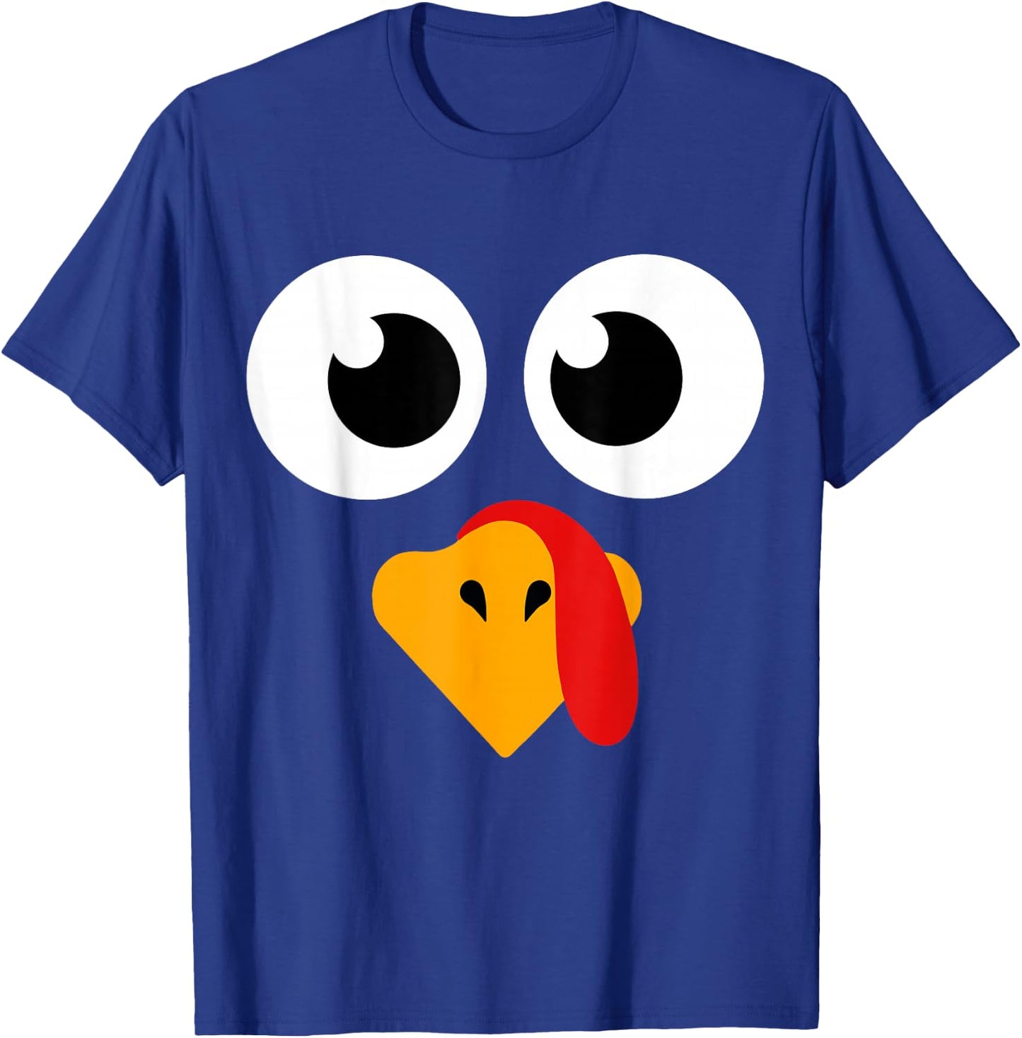 Thanksgiving Shirts Turkey Face Women Kids Men Boys Girls T-Shirt - T-Shirt | Royal