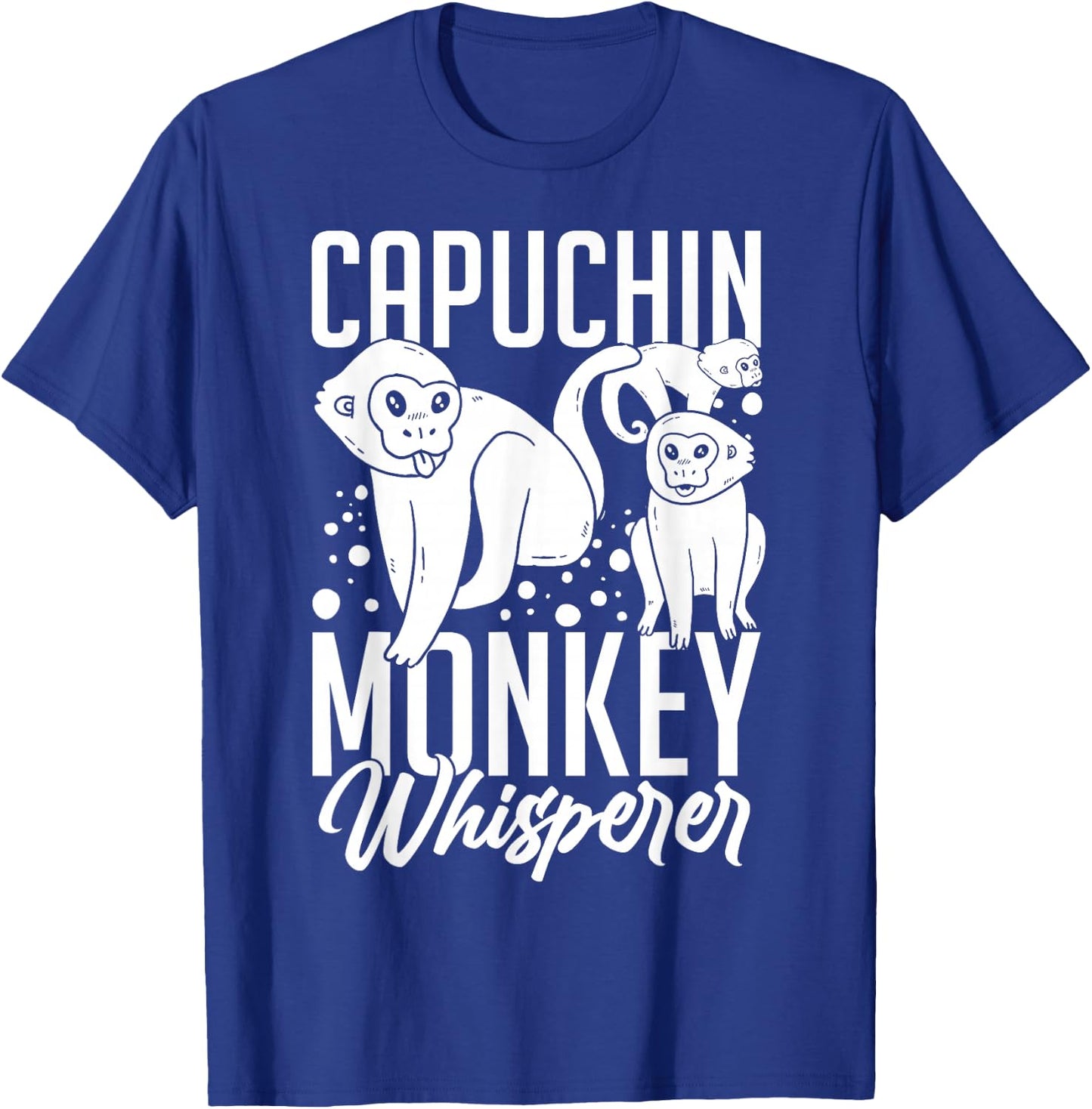 Capuchin Monkey Funny Cute Cage Food Animal T-Shirt - T-Shirt | Royal