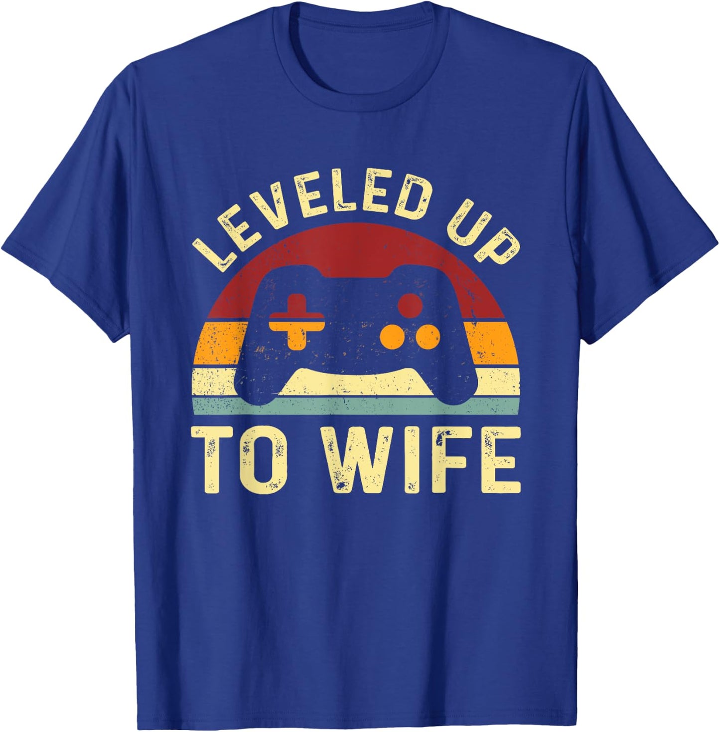 Leveled up To Wife - Newlywed Bride - Just Married Couple T-Shirt - T-Shirt | Royal