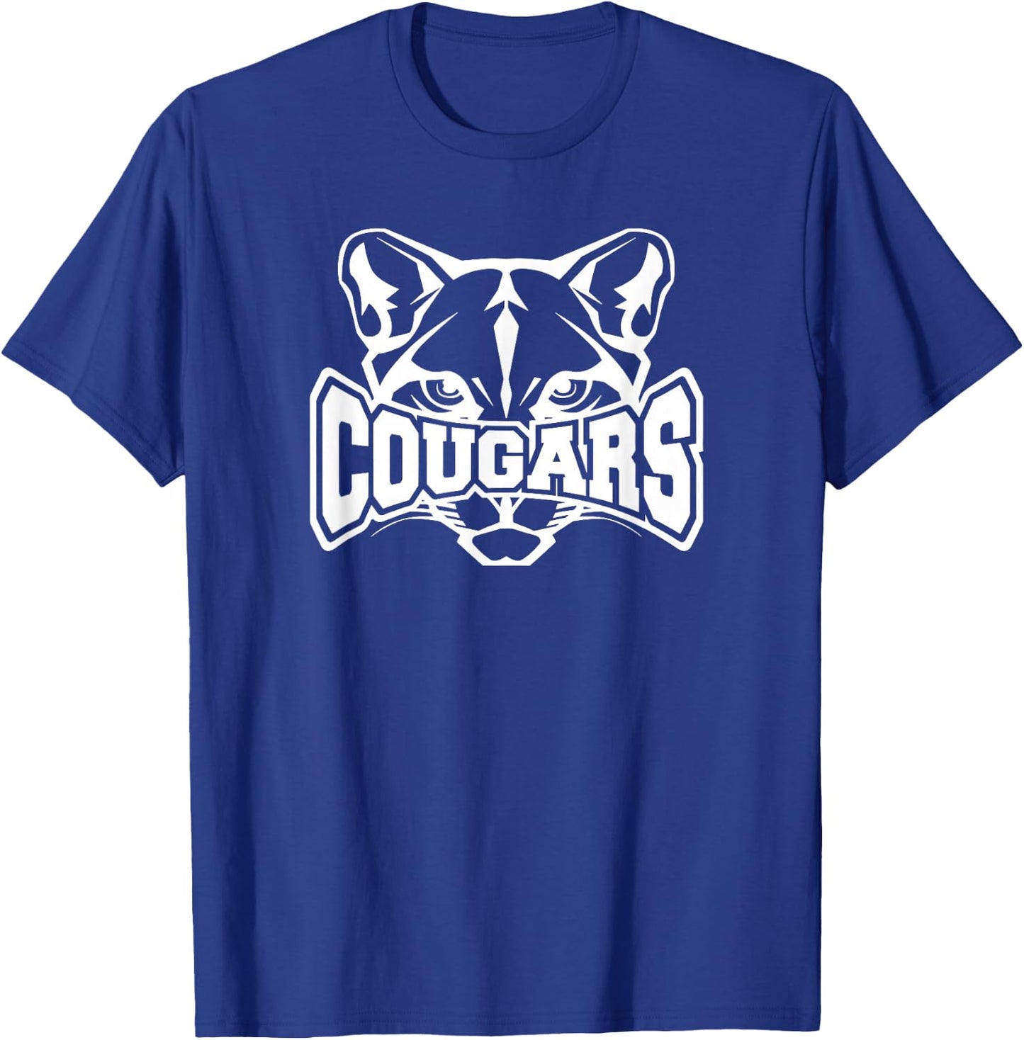 Cougars Teacher Student School Sports Fan Team Spirit T-Shirt - T-Shirt | Royal