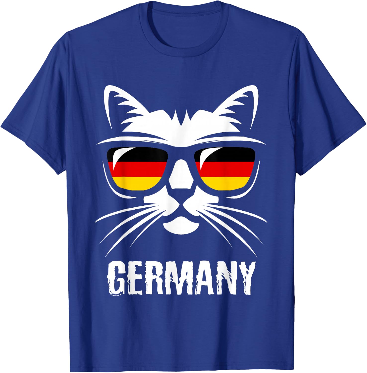 Funny Cat German Flag Germany T-Shirt - T-Shirt | Royal