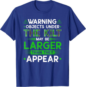 Warning Objects Under Kilt May Be Larger Scottish Irish T-Shirt - T-Shirt | Royal