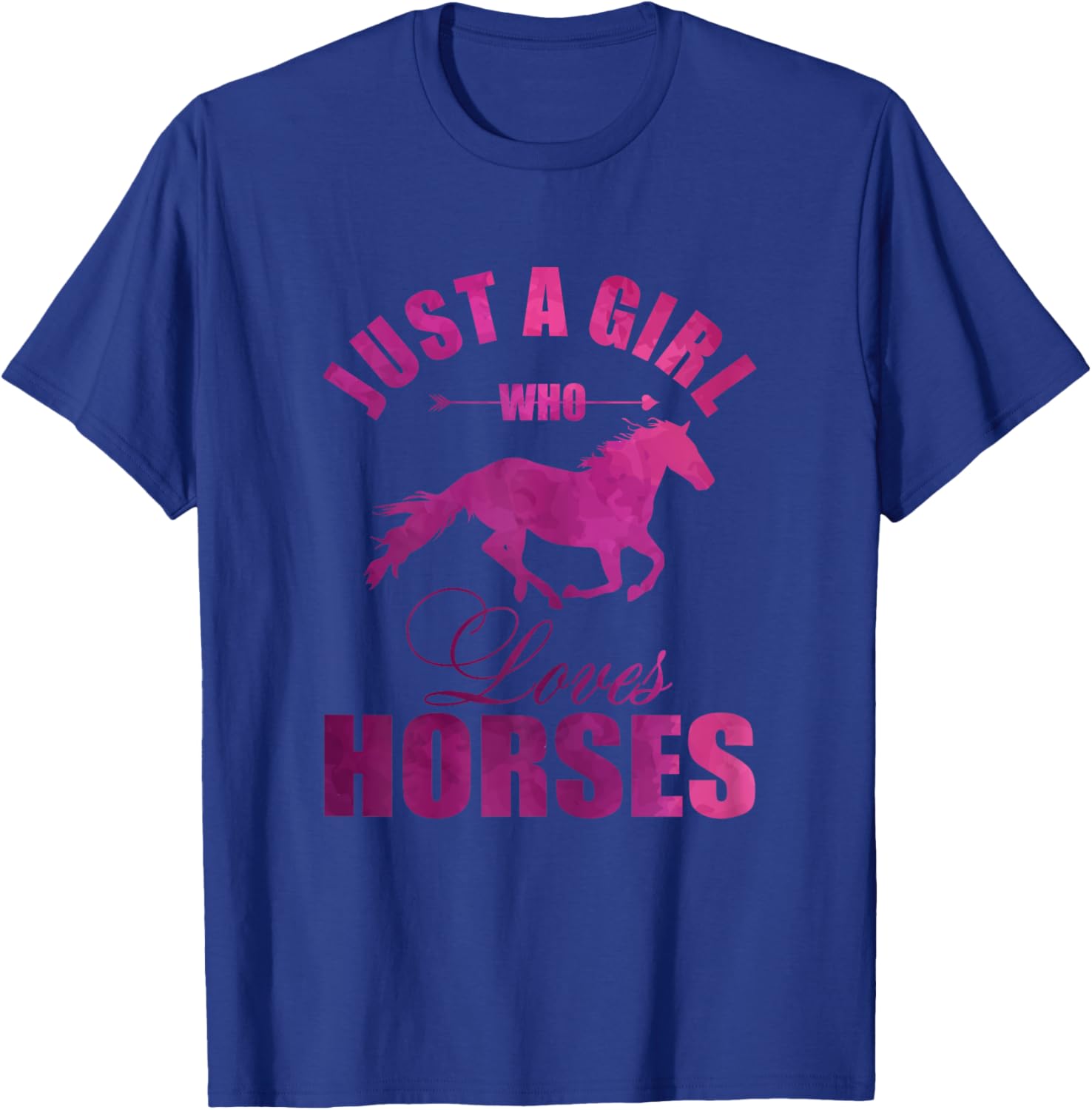 Just A Girl Who Loves Horses Watercolor Horse T-Shirt - T-Shirt | Royal