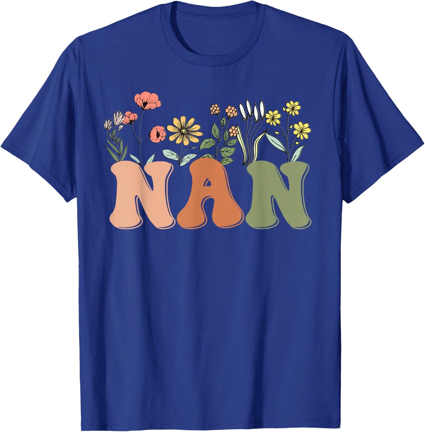 Wildflowers Nan Floral Mother's Day Nan T-Shirt - T-Shirt | Royal