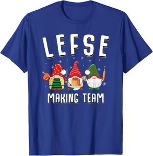 Lefse Making Team Christmas Baking Gnomes T-Shirt - T-Shirt | Royal