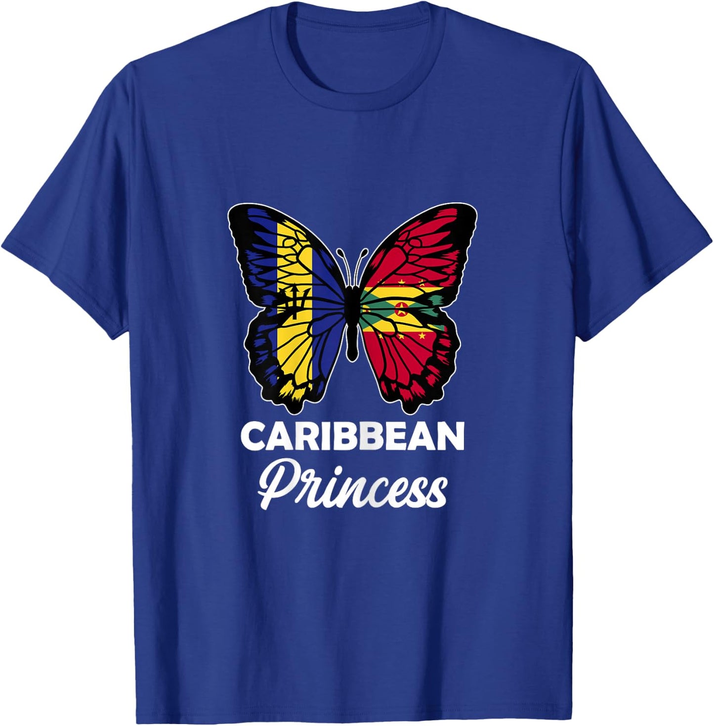 Caribbean Princess Grenada and Barbados Half Bajan Grenadian T-Shirt - T-Shirt | Royal