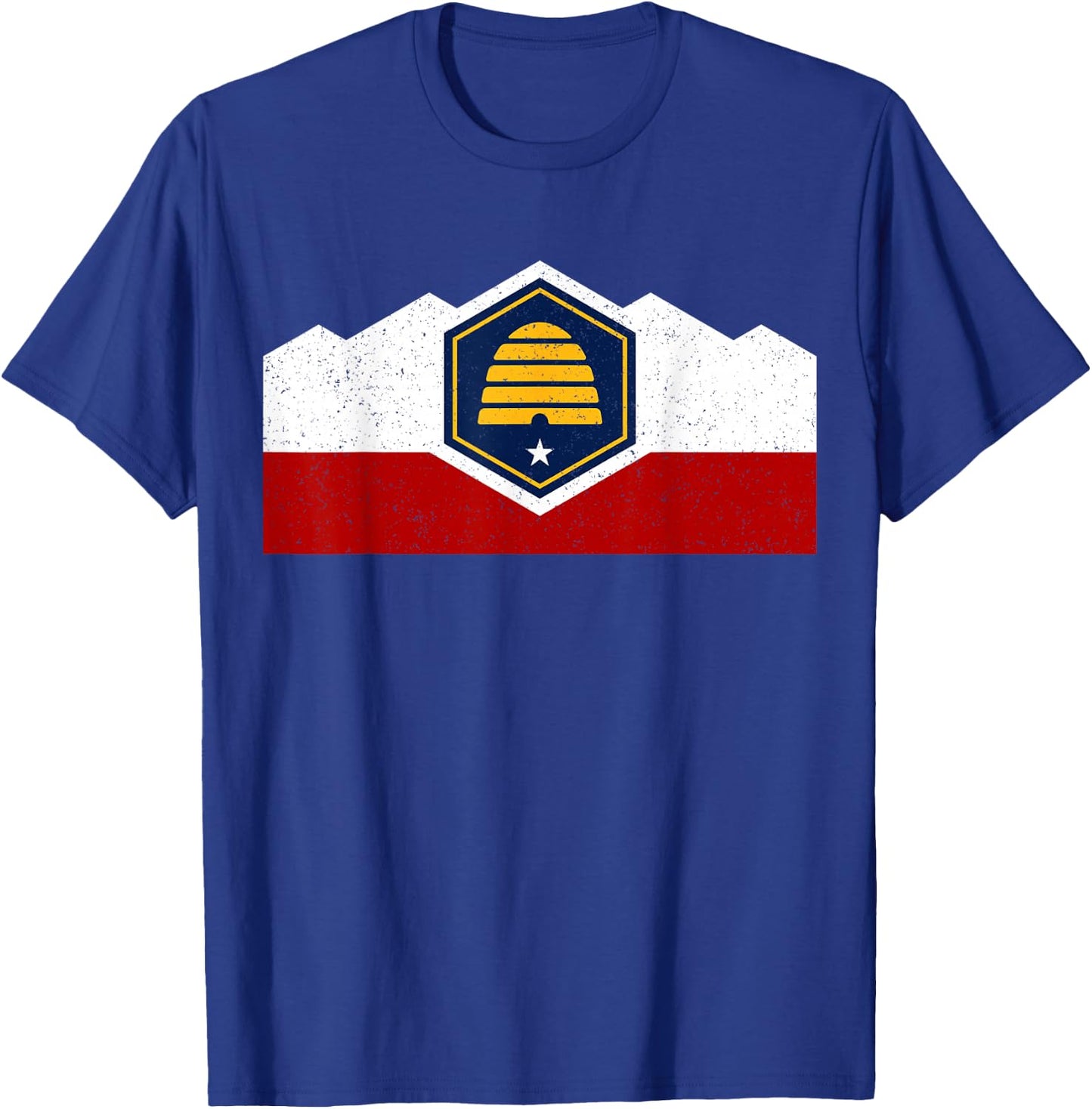 State Flag of Utah New 2024 Beehive Design T-Shirt - T-Shirt | Royal