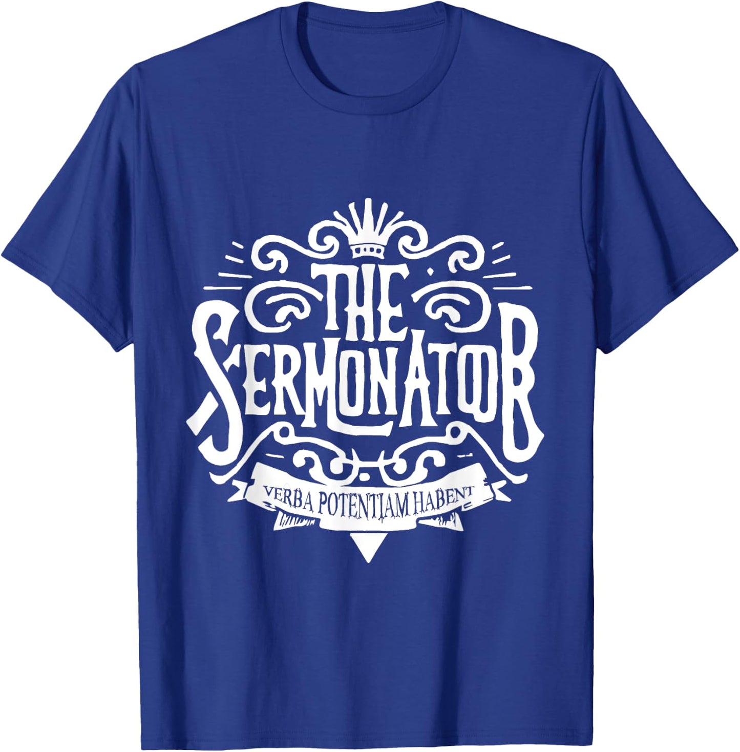 The Sermonator Funny Pastor Prayer Warrior Motorcycle Pastor T-Shirt - T-Shirt | Royal