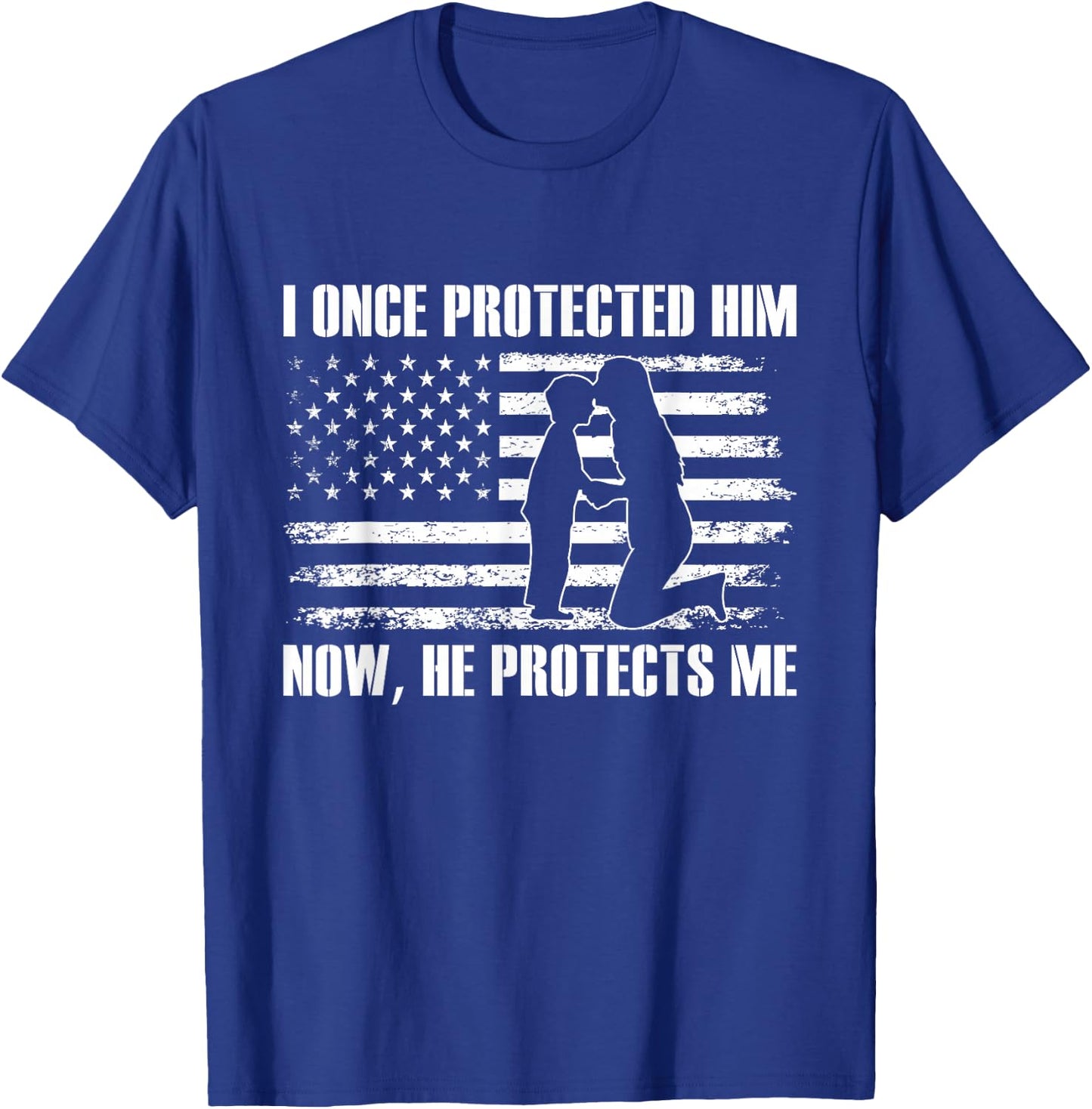 Women Mom I Once Protected Him, Now He Protects Me T-Shirt - T-Shirt | Royal