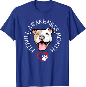 Pitbull Awareness Month - Pitbull Love - Stop BSL - Anti BSL T-Shirt - T-Shirt | Royal