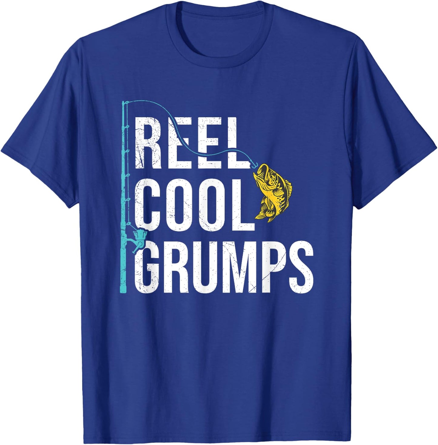 Reel Cool Grumps Fishing Shirt Funny Father's Day T-Shirt - T-Shirt | Royal