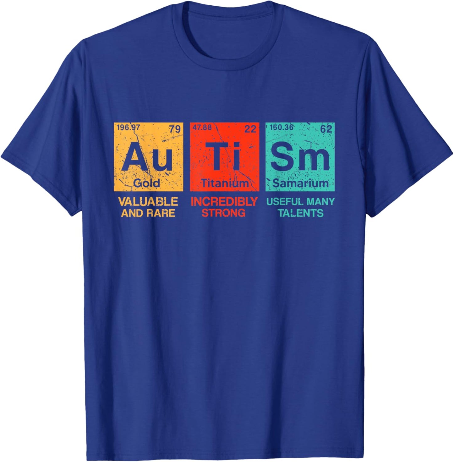 Autism Elements Periodic Table Awareness ASD Men Women Kids T-Shirt - T-Shirt | Royal