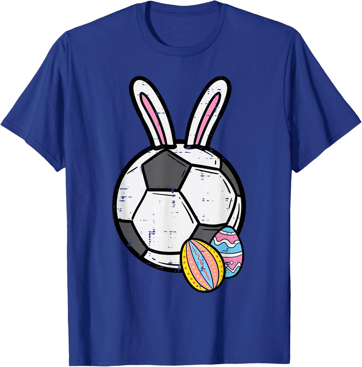 Easter Soocer Ball Bunny Football Sports Men Boys Kids Teens T-Shirt - T-Shirt | Royal