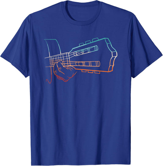 Retro Acoustic Guitar Guitar Lover T-Shirt - T-Shirt | Royal