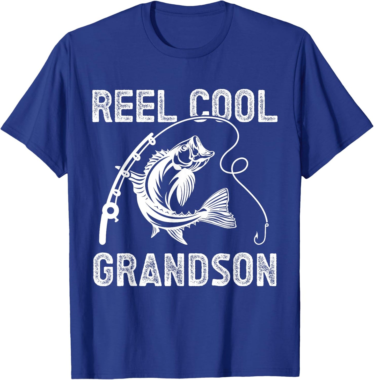 Reel Cool Grandson Fishing for Fisherman Father's Day T-Shirt - T-Shirt | Royal