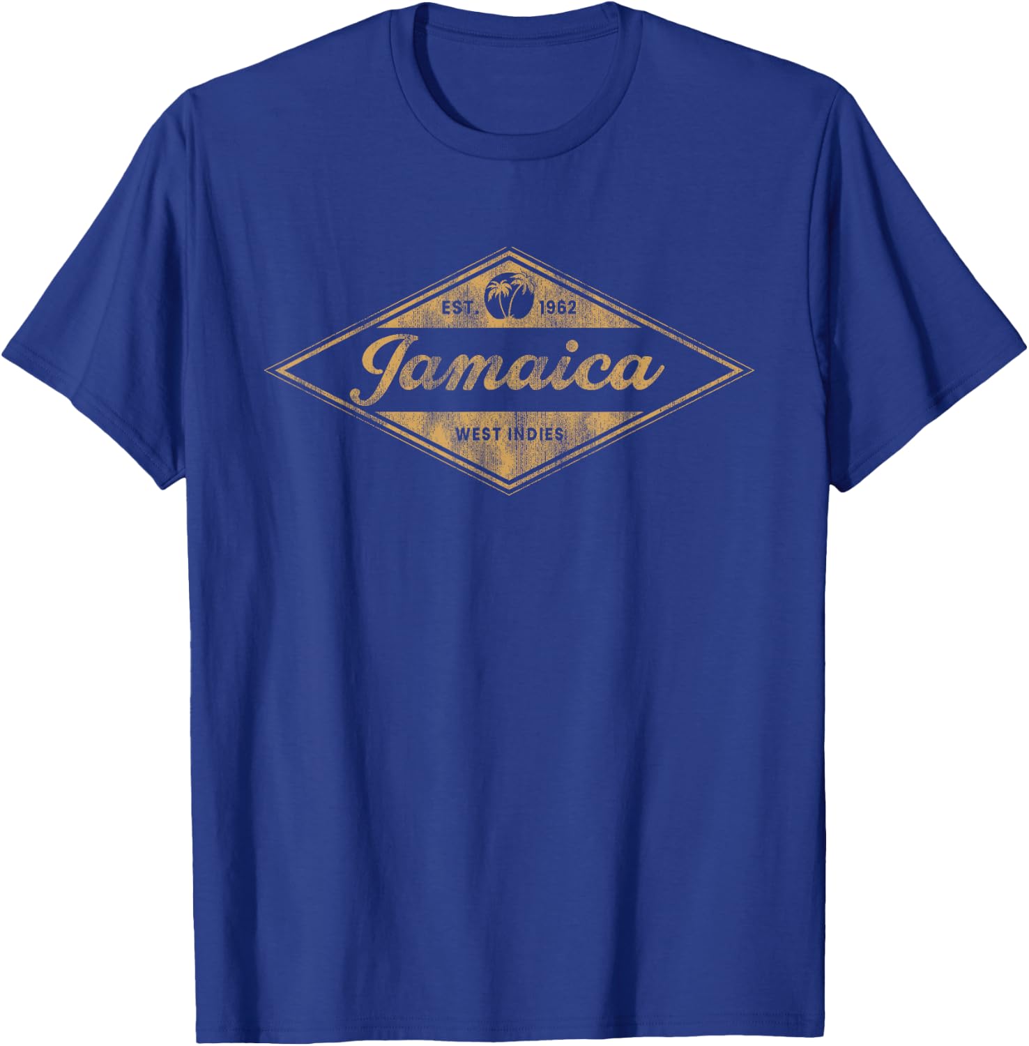 Vintage Jamaica Est 1962 Outfit Jamaica Retro Throwback T-Shirt - T-Shirt | Royal