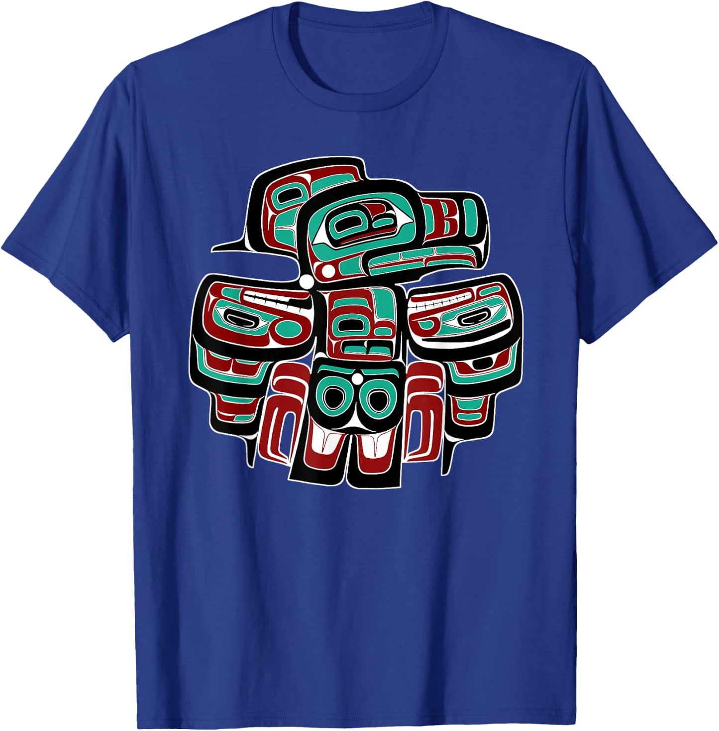 Alaska Native American Art Tlingit Haida Eagle Tribal Clan 2 T-Shirt - T-Shirt | Royal