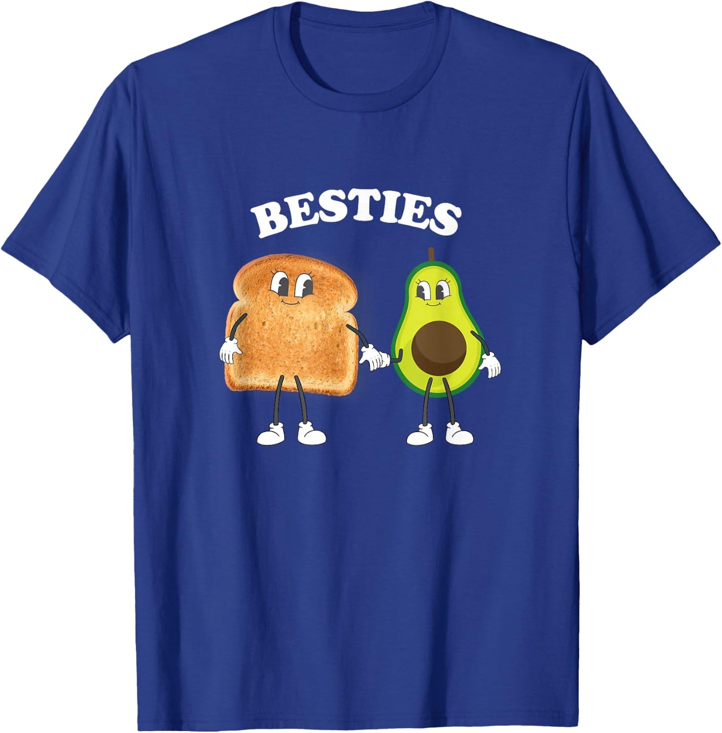 Avocado On Toast Cartoon Best Friends Bestie Besties Vegan T-Shirt - T-Shirt | Royal