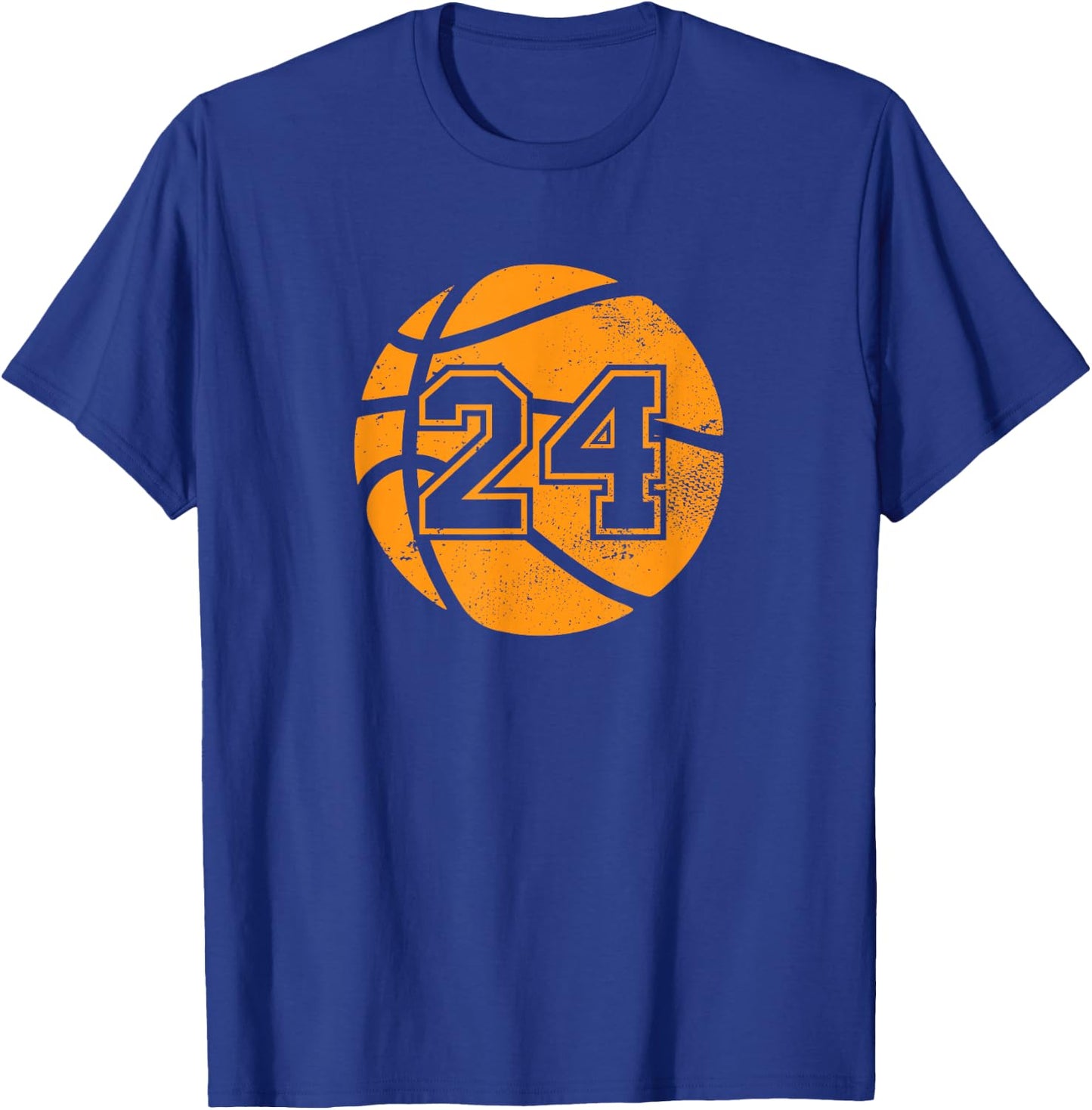 Basketball Player #24 Basketball Mom Dad Jersey Number 24 T-Shirt - T-Shirt | Royal